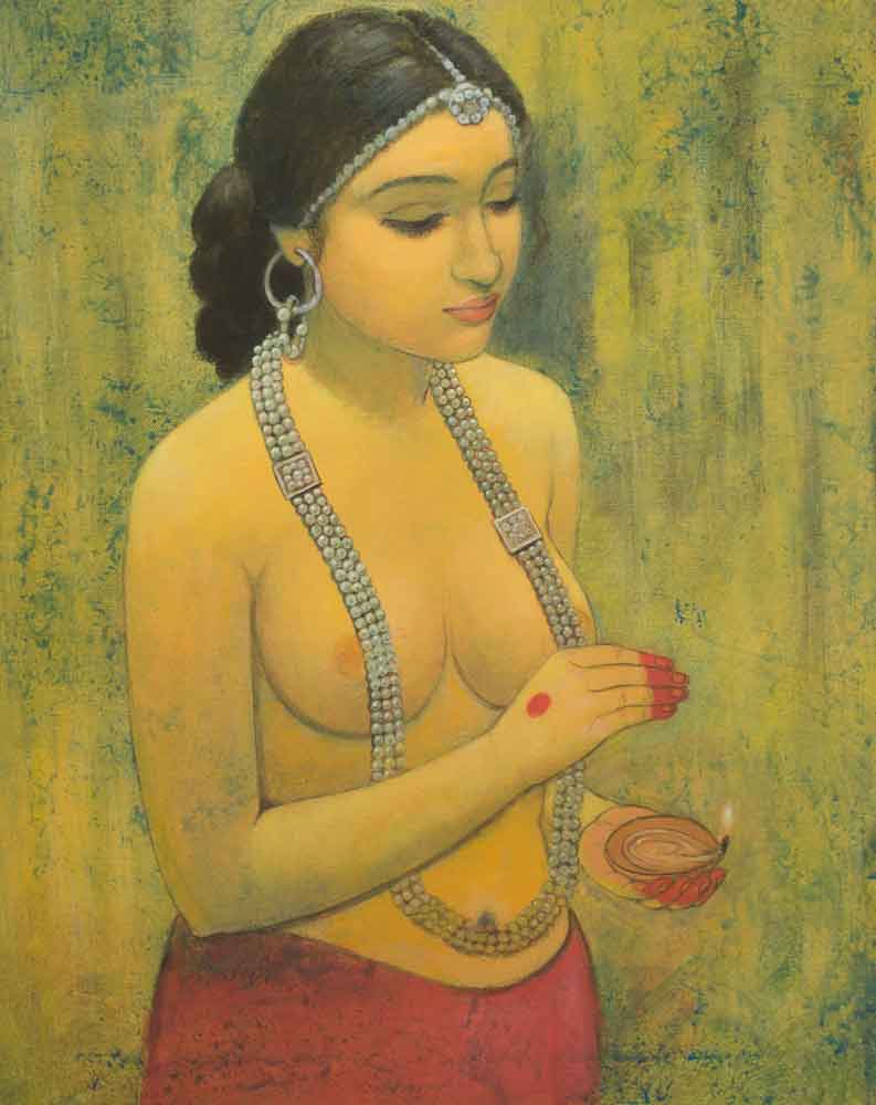 Painting on canvas of woman