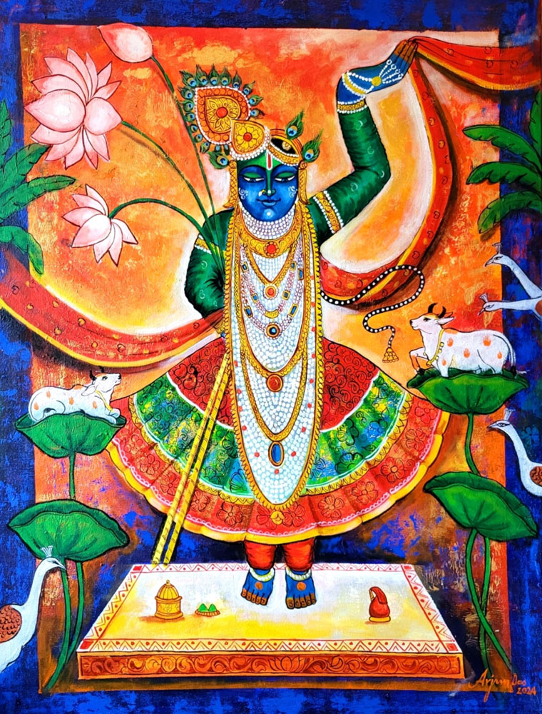 Painting of Sreenath on canvas