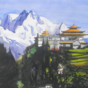 Buddhist Monastery [ 22 X 28 inches ]