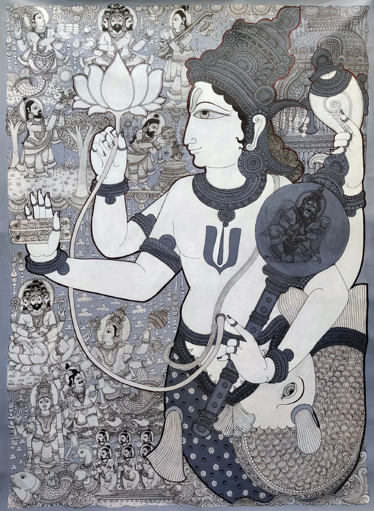 Painting on canvas of God
