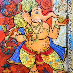 Dancing Ganesha [ 40 X 36 inches ]