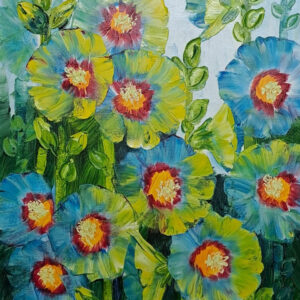 Hollyhocks 7 [ 18 X 14 inches ]