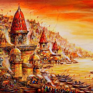 Golden Kashi [ 30 X 40 inches ]
