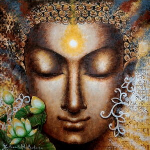 Namo Buddhay [ 24 X 24 inches ]