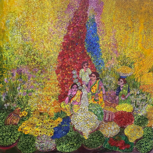 Painting on canvas of women