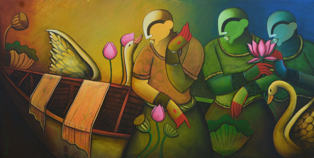 Figurative painting on canvas