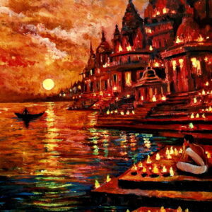 Lamps towards Liberation [ 22 X 14 inches ]