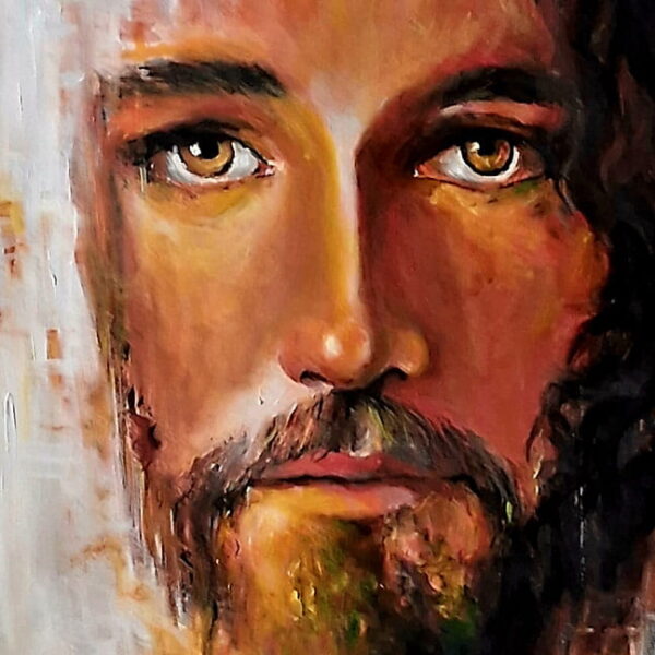 Painting on canvas of Jesus