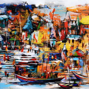 Echoes of Kashi [ 12 X 36 inches ]