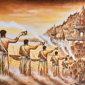 Ganga Arati 2 [ 39.3 X 47.2 inches ] SOLD