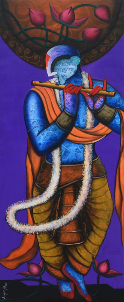 Figurative painting on canvas .