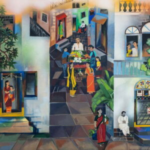 Bylanes 1 – Figurative Art [ 36 X 48 inches ]