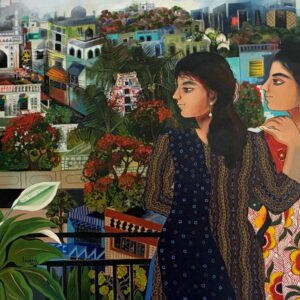 Cityscape – Figurative Art [ 36 X 48 inches ]