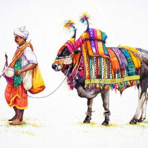 Festive Look 2 – Figurative Painting [ 20 X 30 inches ]