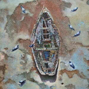 Silent Anchorage – Figurative Painting [ 30 X 24 inches ]