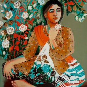 Solitude 1 – Figurative Art [ 30 X 30 inches ]