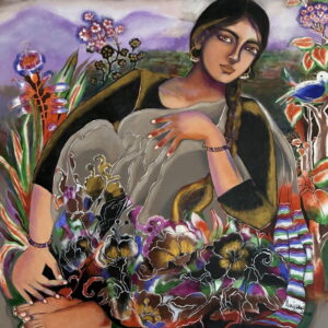 Solitude 2 – Figurative Art [ 30 X 30 inches ]