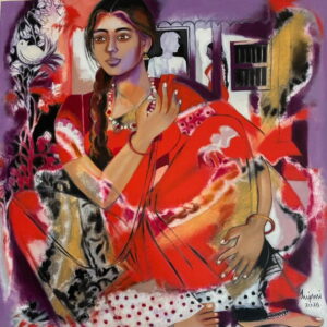 Solitude 3 – Figurative Art [ 30 X 30 inches ]