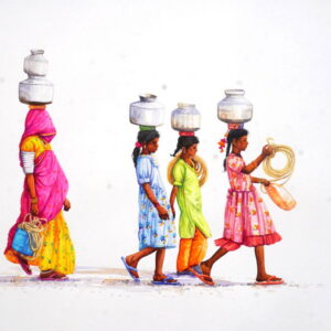 Water Bearers 1 – Figurative Painting [ 20 X 30 inches ]