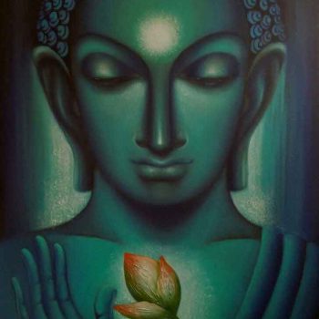 Painting of Lord Buddha on canvas