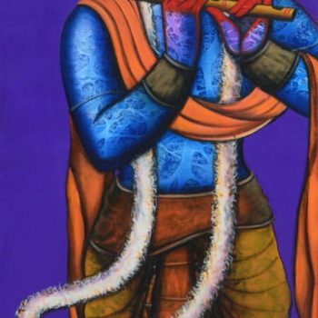 Figurative painting on canvas .