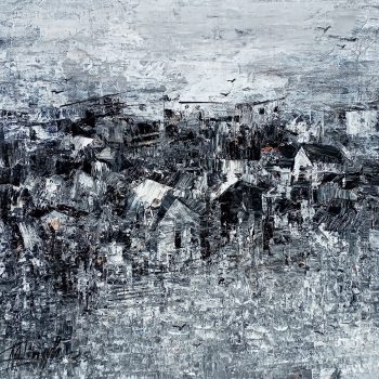 Abstract art with acrylic on canvas