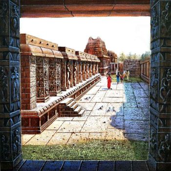 Painting of Hampi on canvas