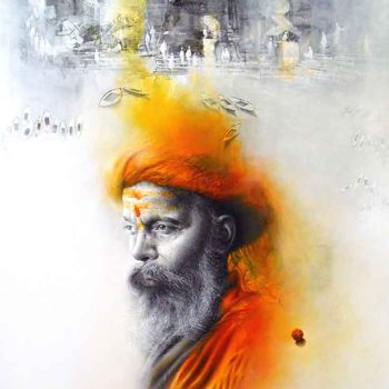 Painting of sadhu at Benaras